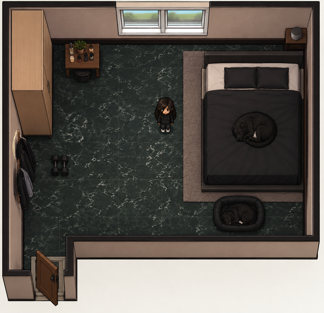 Habitación ilustrada de Yeri